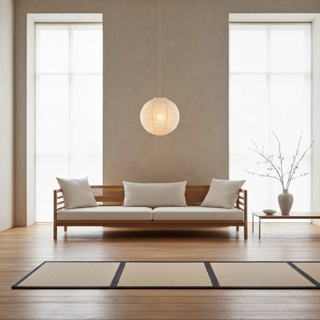 Japandi interior style example.