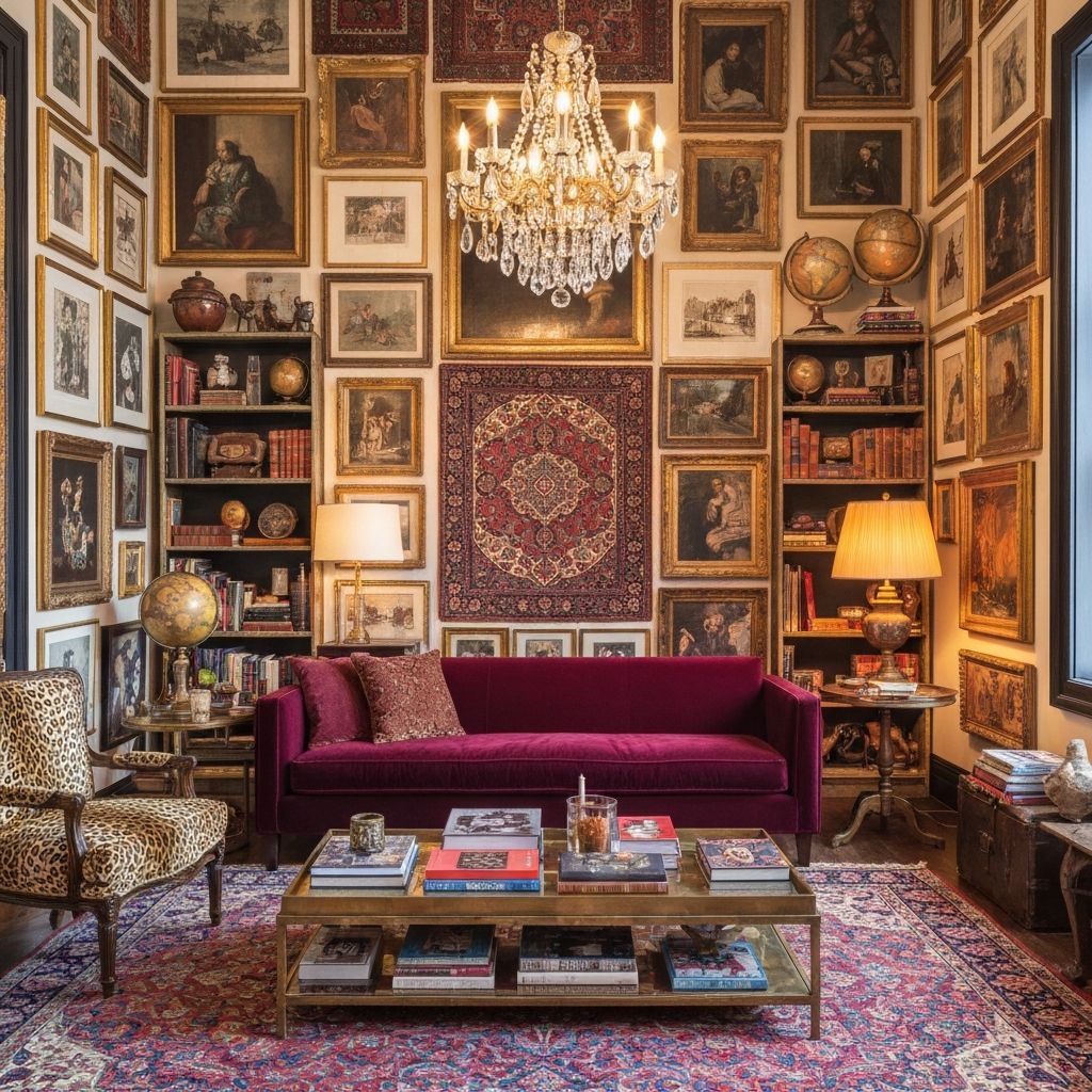 Maximalist interior style example.